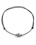 Tahitian Baroque Pearl Leather Adjustable Necklace - Various Sizes