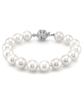 Armband aus weißen Süßwasserperlen, 10,5–11,5 mm – AAAA-Qualität