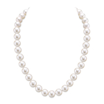 9.5-10.5mm White Freshwater Pearl Necklace - AAAA Quality