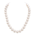 10.5-11.5mm White Freshwater Pearl Necklace - AAAA Quality