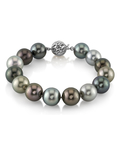 Armband aus 11–12 mm großen mehrfarbigen Tahiti-Südseeperlen