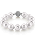 Armband aus weißen Südseeperlen, 12–13 mm