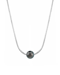 Pearl Moments – Verstellbare Silberkette mit 10 mm großer Tahiti-Südseeperle