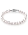 Armband aus 6,0–6,5 mm großen weißen Akoya-Perlen