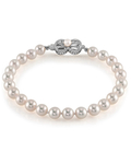 Armband aus 6,5–7,0 mm großen Hanadama-Akoya-Weißperlen
