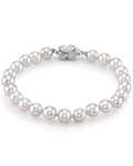 Armband aus 6,5–7,0 mm großen weißen Akoya-Perlen