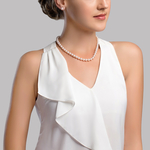 7.0-7.5mm Japanese Akoya White Choker Length Pearl Necklace - AA+ Quality - Secondary Image