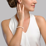 Armband aus 7,5–8,0 mm großen weißen Akoya-Perlen – AAA-Qualität – Zweites Bild