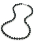 7.0-7.5mm Japanese Akoya Black Pearl Necklace - AAA Quality