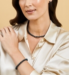 Sets mit japanischen Akoya-Schwarzperlen in AAA-Qualität – Modellbild