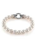 7,5–8,0 mm Hanadama Akoya-Armband aus weißen Perlen