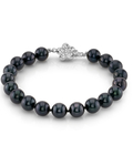 Armband aus 7,5–8,0 mm großen Akoya-Schwarzperlen