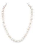 7–7,5 mm weiße Süßwasser-Perlenkette in Choker-Länge – AAAA-Qualität