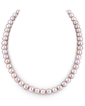 7,0–7,5 mm rosa Süßwasserperlen-Halskette in Choker-Länge
