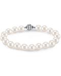 Armband aus weißen Süßwasserperlen, 6,5–7,0 mm – AAAA-Qualität