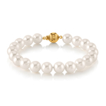 Armband aus weißen Süßwasserperlen, 7,5–8,5 mm – AAAA-Qualität – Drittes Bild