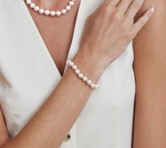 8,0–8,5 mm Hanadama Akoya-Armband aus weißen Perlen – Modellbild