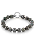 Armband aus 8–9 mm großen Tahiti-Südseeperlen – AAAA-Qualität
