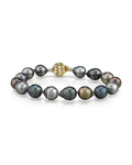 Armband aus 8–9 mm großen mehrfarbigen Barockperlen aus Tahiti und der Südsee – AAA-Qualität – Zweites Bild