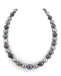 9-11mm Tahitian South Sea Multicolor Drop - Shape Pearl Necklace - AAAA Quality