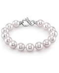 Armband aus 9,5–10 mm großen weißen Akoya-Perlen