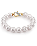 Armband aus 9,5–10 mm großen weißen Akoya-Perlen – Zweites Bild