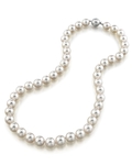 9.5-10mm Japanese Akoya White Pearl Necklace - AA+ Quality