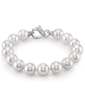 Armband aus weißen Südseeperlen, 10–11 mm