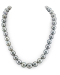 10-12mm Silver Tahitian South Sea Pearl Necklace - AAAA Quality