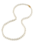5.5-6.0mm Japanese Akoya White Pearl Necklace - AAA Quality - Third Image