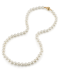 6.5-7.0mm Japanese Akoya White Choker Length Pearl Necklace - AA+ Quality - Secondary Image