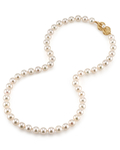 7.5-8.0mm Japanese Akoya White Choker Length Pearl Necklace - AAA Quality - Third Image