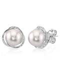 Japanese Akoya Certified Hanadama Pearl and Diamond Lexi Earrings
