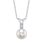18K Akoya Pearl & Diamond Classic Pendant