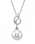 Anhänger „Symphonie“ aus 14-karätigem Gold mit Akoya-Perle und Diamanten