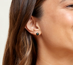 6,5–7,0 mm schwarze Akoya-Rundperlen-Ohrstecker – Modellbild