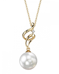 Anhänger „Aria“ mit weißer Südseeperle und Diamanten