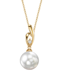 Anhänger „Lois“ mit weißer Südseeperle und Diamanten