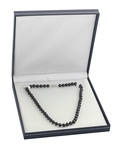 5.0-5.5mm Japanese Akoya Black Choker Length Pearl Necklace - AA+ Quality - Secondary Image