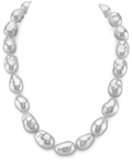 Halskette aus weißen Südsee-Barockperlen, 14–17,3 mm