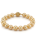Armband aus 8–9 mm großen goldenen Südseeperlen