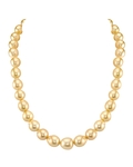 Halskette aus barock geformten goldenen Südseeperlen, 10–12 mm – AAA-Qualität