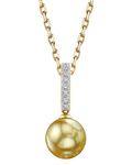 Anhänger mit goldenen Perlen und Diamanten