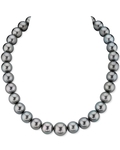 12–14 mm grüne Tahiti-Südseeperlen-Halskette – AAAA-Qualität
