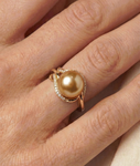 Ring „Golden Pearl & Diamond Willow“ – Zweites Bild