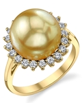 Ring „Golden Pearl & Diamond Sage“