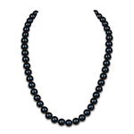 7,5–8,0 mm schwarze Süßwasserperlenkette – AAA-Qualität