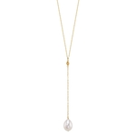 Anhänger für Lariat-Halskette aus 14-karätigem Gold mit Süßwasserperle