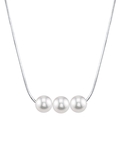 Pearl Moments – Verstellbare Silberkette mit 7-mm-Süßwasserperlen – Modellbild