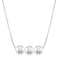 Pearl Moments – Verstellbare Silberkette mit 8-mm-Süßwasserperlen – Modellbild